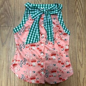 Unique vintage mushroom bow tie top